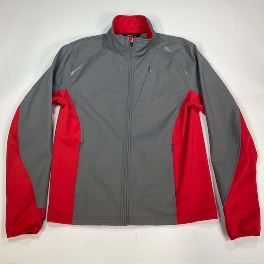 GoLite Softshell‎ Jacket Gray Red Full Zip Athletic Outdoor Mens Size L